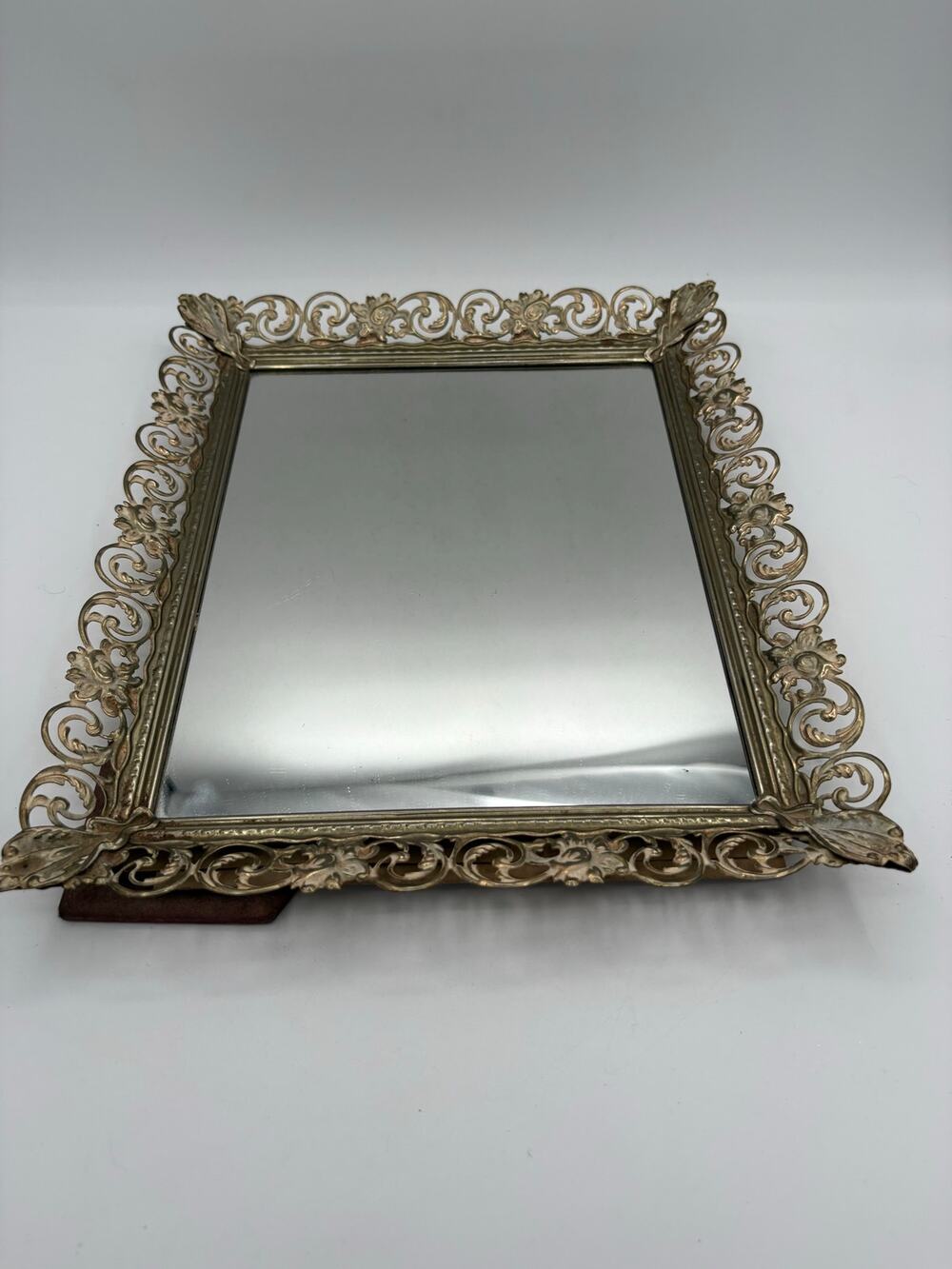 Vintage Rectangle Vanity Mirror 12x10"